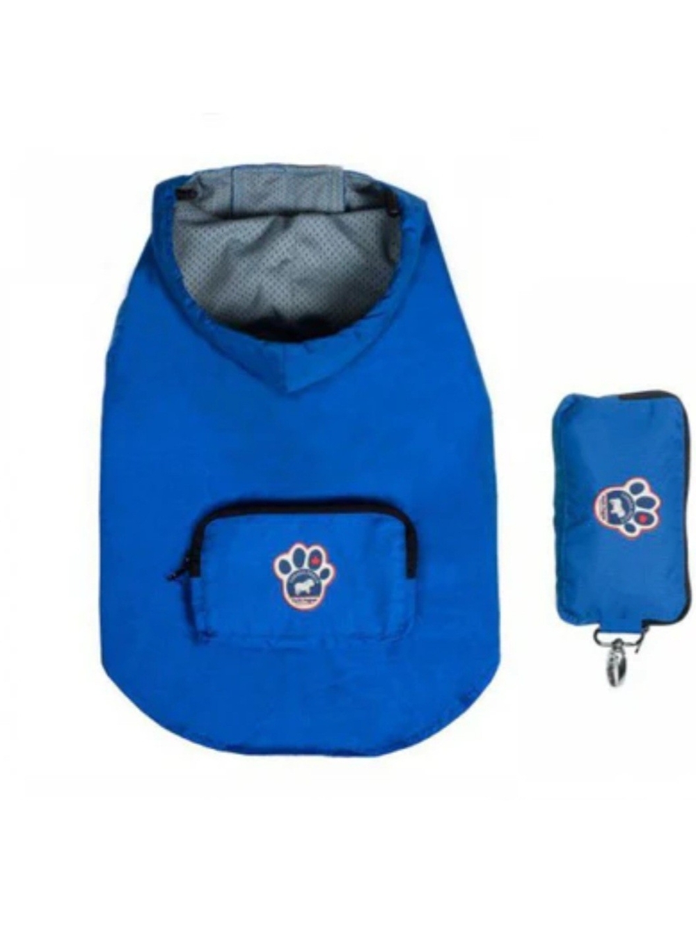 NWOT Canada Pooch Pacific Poncho Waterproof Rain Coat Jacket Blue Size 22